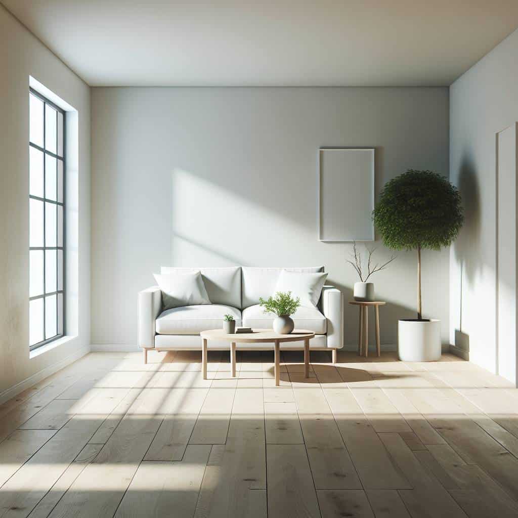 A minimalist approach to cleaning room.