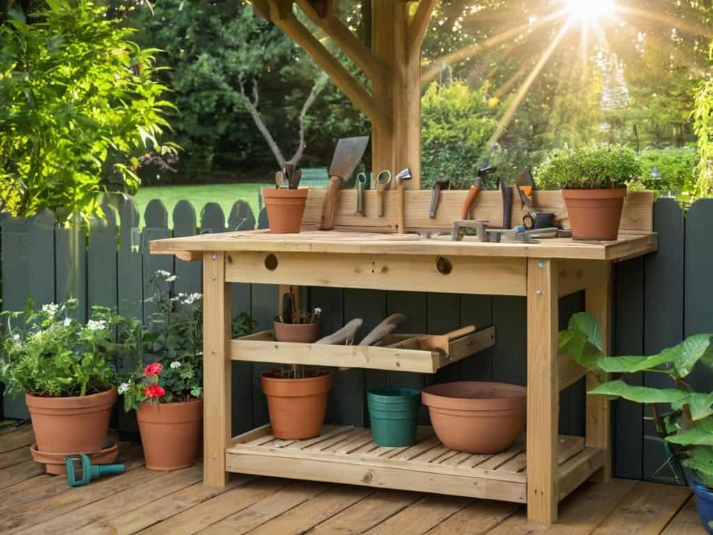 DIY potting bench construction tips